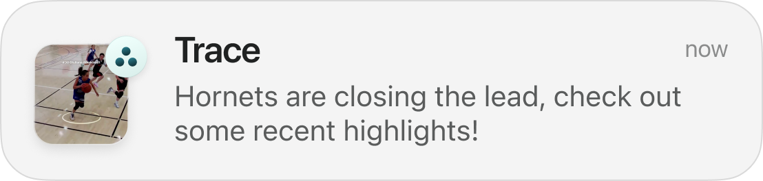 Trace notification: Hornets are closing the lead, check out some recent highlights