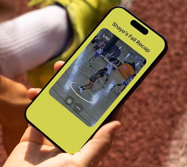 AI Reels: an auto-generated season recap playing on a phone