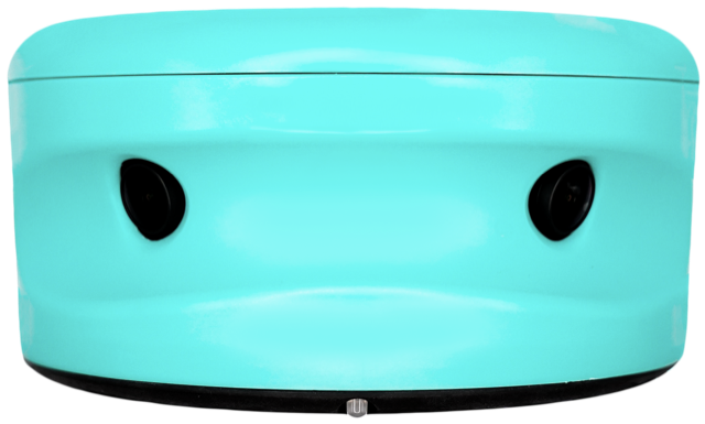 Teal Trace AI camera with two lenses.