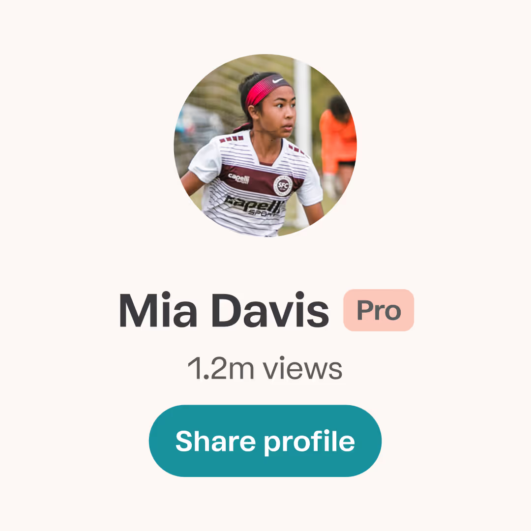 A Trace iD player profile with a Share profile button