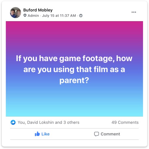 How Parents Use their Youth Player's Soccer Video