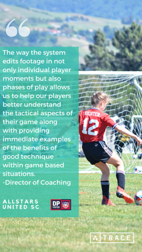 Allstars United SC Partners with Trace to Bring Personalized Game Film to Players and Coaches