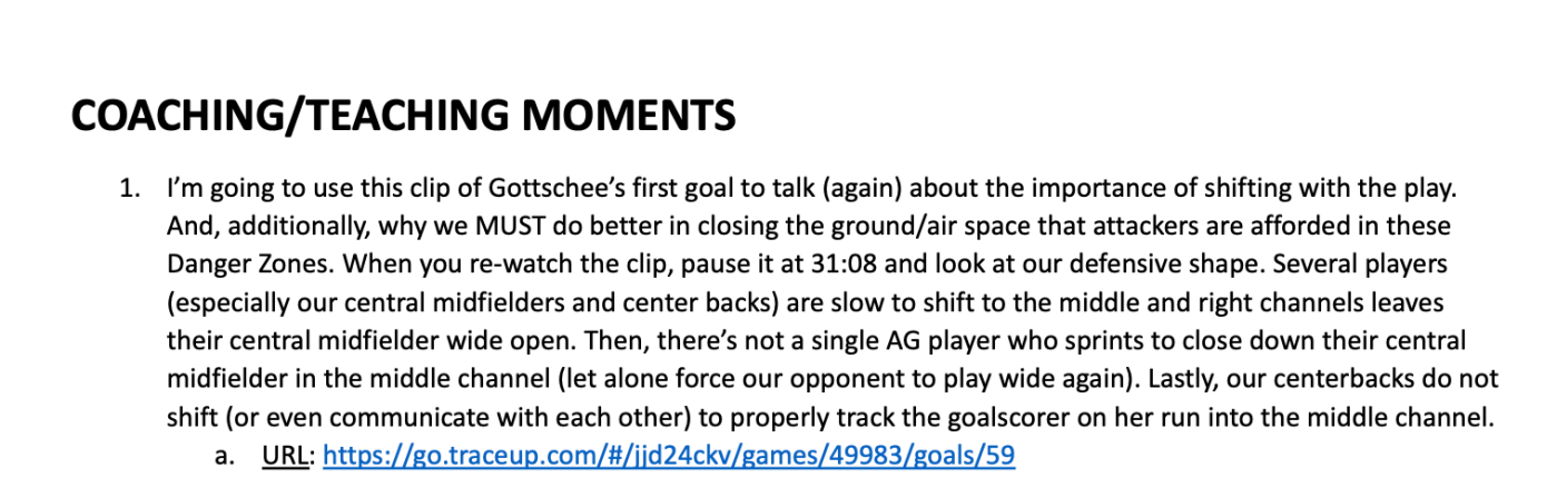 How One Coach Uses Trace Soccer Game Film for Player Homework