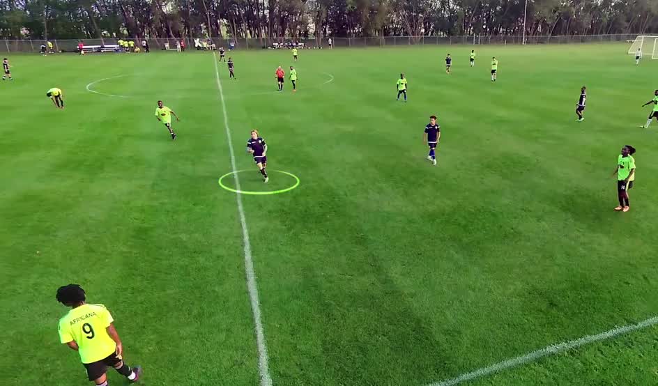 One player circled by the AI