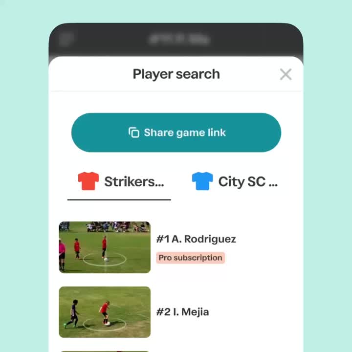 Trace app player search with each player's clips
